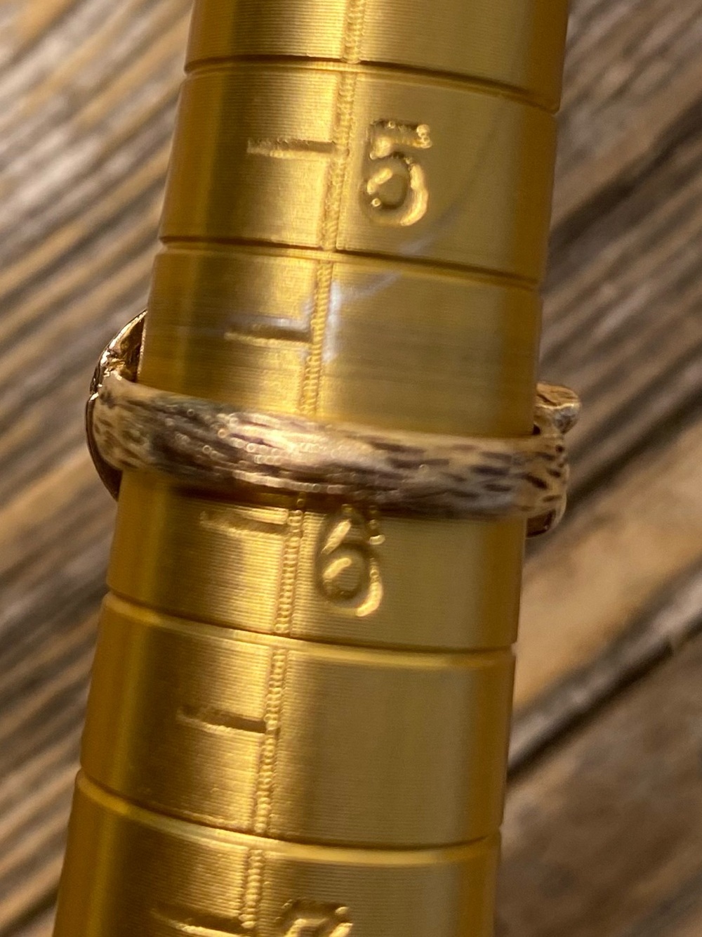 Vintage yellow gold and diamonds snake ring 5.75 - Picture 13 of 13